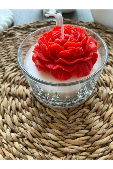 klubeconcept El Yapımı Çiçek Şeklinde Dekoratif Mum - 6