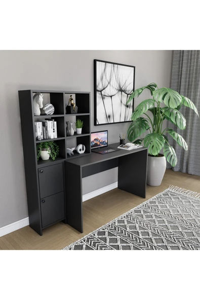 CONCEPTLİNE Çalışma Masası Kitaplık Bilgisayar Masası Çok Amaçlı Kolay Kurulum