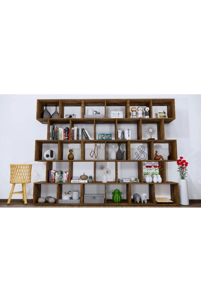 CONCEPTLİNE Kitaplık Duvar Bölme Duvar rafı - 4