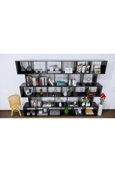 CONCEPTLİNE Kitaplık Duvar Bölme Duvar Rafı - 5