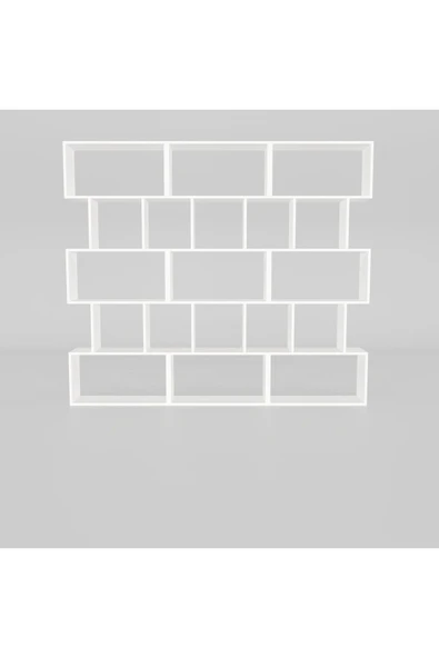 klubeconcept Modern Beyaz Kitaplık  Estetik Çalışma Odası - 8