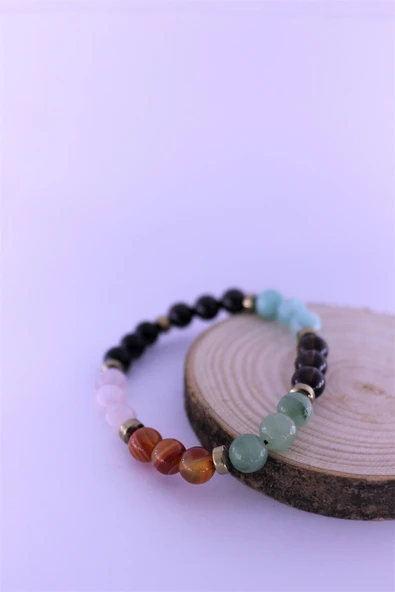 zemstone Başak Çakra Doğal Taş Bileklik Birinci Kalite Taş Başak Burcu - 4