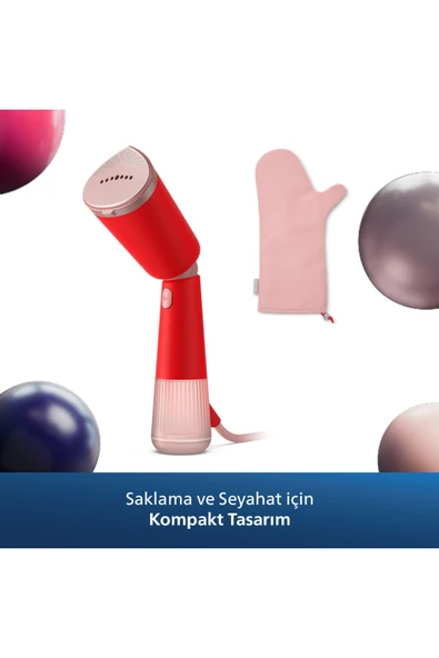 Philips Sth5020/40 5000 Serisi El Tipi Buharlı Düzleştirici - Kırmızı - 4