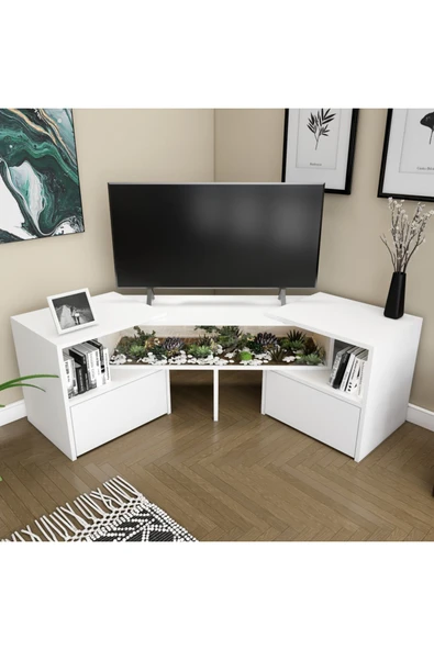 klubeconcept Teraryumlu Köşe ve Dar alanlar için Çok Amaçlı TV ünitesi - 2