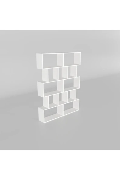 klubeconcept Modern Beyaz Kitaplık Estetik  Kütüpane - 5