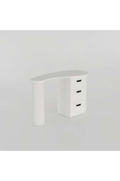 klubeconcept Modern Beyaz Çalışma Masası Ofis ve Ev İçin Zarif - 7