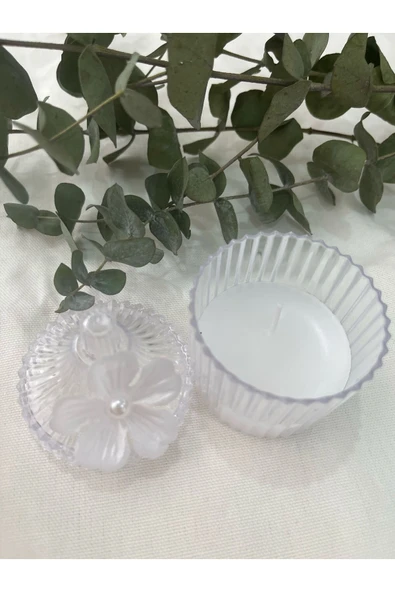 klubeconcept Şık Kapaklı Dekoratif Mum  Özel Günler İçin Zarif Hediyelik - 5