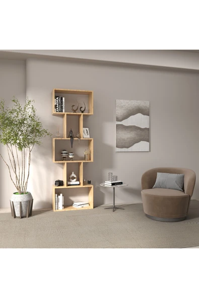 klubeconcept Modern Meşe Kitaplık Estetik - 3