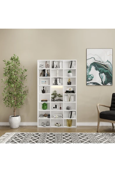 klubeconcept Teraryumlu Kitaplık Kütüphanesi Çok Raflı