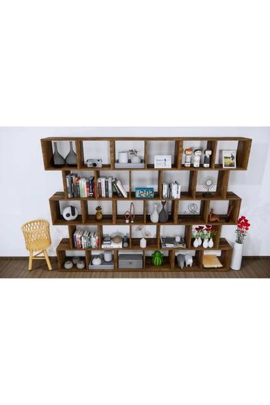 CONCEPTLİNE Kitaplık Duvar Bölme Duvar rafı - 5
