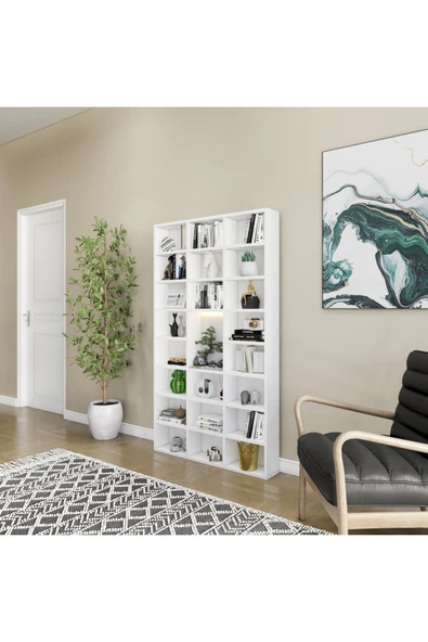 klubeconcept Teraryumlu Kitaplık Kütüphanesi Çok Raflı - 2