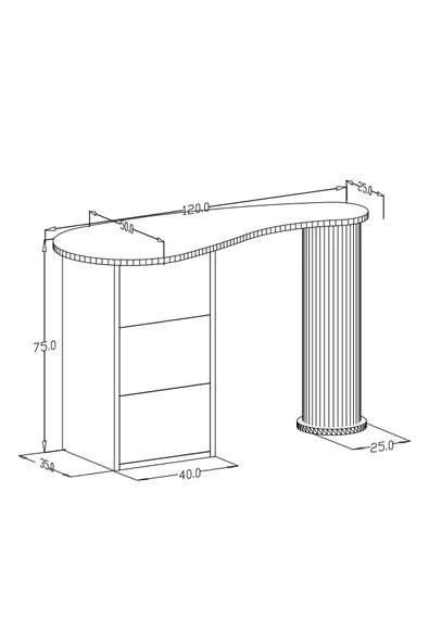 klubeconcept Modern Travertan Çalışma Masası  Ofis ve Ev İçin Zarif - 7
