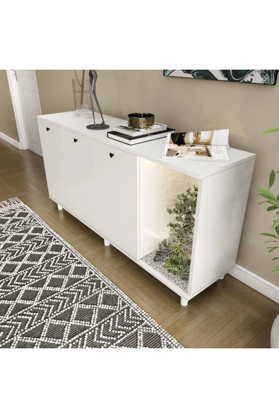 klubeconcept Teraryumlu Konsol TV ünitesi