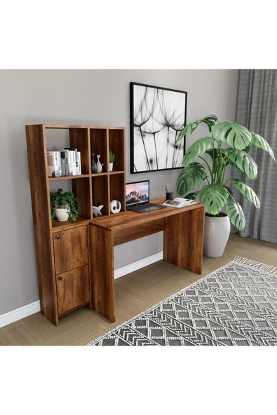 CONCEPTLİNE Çalışma Masası Kitaplık Bilgisayar Masası Çok Amaçlı Kolay Kurulum
