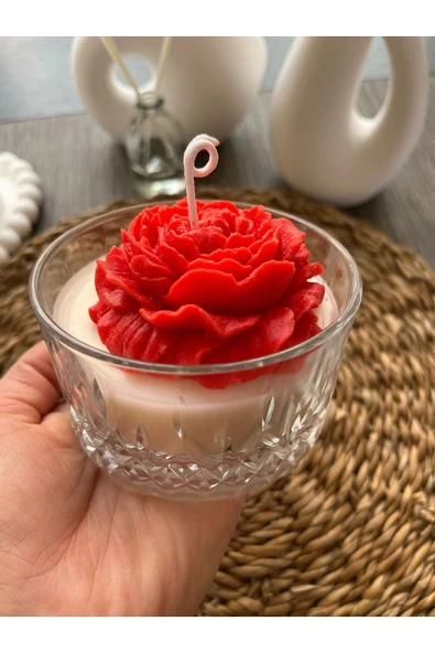 klubeconcept El Yapımı Çiçek Şeklinde Dekoratif Mum