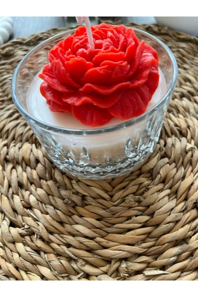 klubeconcept El Yapımı Çiçek Şeklinde Dekoratif Mum - 3