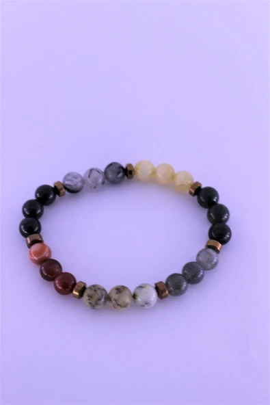 zemstone Aslan Çakra Doğal Taş Bileklik Birinci Kalite Taş Aslan Burcu - 3