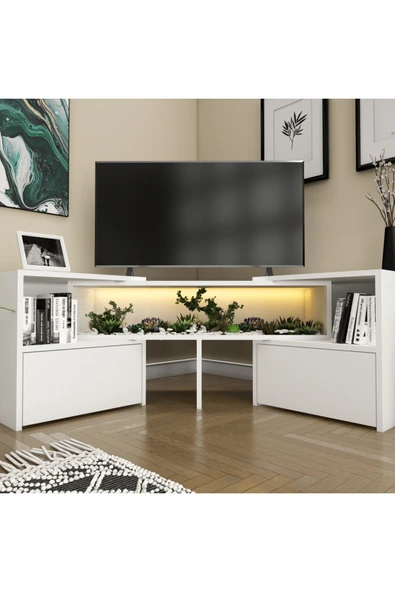 klubeconcept Teraryumlu Köşe ve Dar alanlar için Çok Amaçlı TV ünitesi - 3