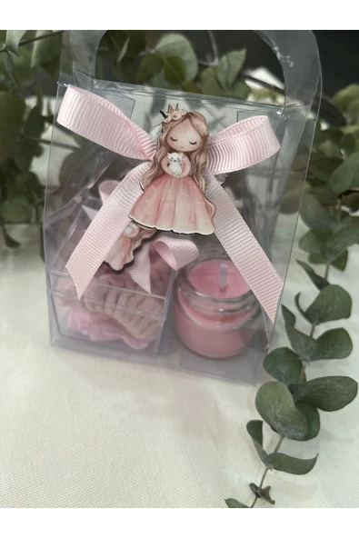 klubeconcept Romantik Hediye Seti El Yapımı Mum ve Makrome Aksesuarlar - 4