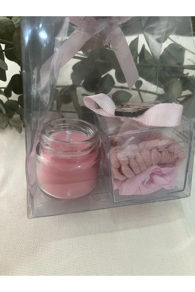 klubeconcept Romantik Hediye Seti El Yapımı Mum ve Makrome Aksesuarlar - 3