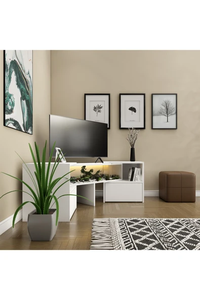 klubeconcept Teraryumlu Köşe ve Dar alanlar için Çok Amaçlı TV ünitesi - 7