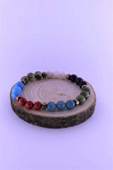 zemstone Balık Çakra Doğal Taş Bileklik Birinci Kalite Taş Balık Burcu - 4