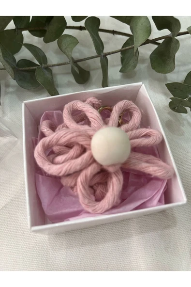 klubeconcept El Yapımı Makrome Çiçek Anahtarlık Doğal Ve Şık Tasarım - 2