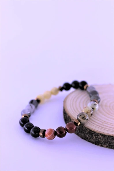 zemstone Aslan Çakra Doğal Taş Bileklik Birinci Kalite Taş Aslan Burcu - 5