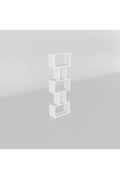 klubeconcept Modern Beyaz Kitaplık - 5