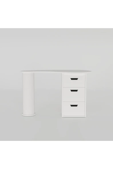 klubeconcept Modern Beyaz Çalışma Masası Ofis ve Ev İçin Zarif - 6