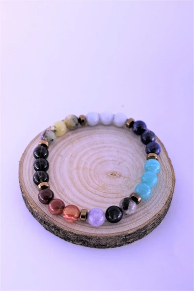 zemstone Terazi Çakra Doğal Taş Bileklik Birinci Kalite Taş Terazi Burcu - 4