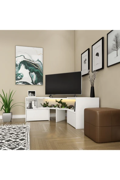 klubeconcept Teraryumlu Köşe ve Dar alanlar için Çok Amaçlı TV ünitesi - 6