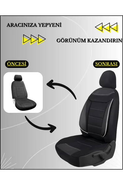Z&C MAXTECH Hyundai Elantra Araçlara Uyumlu Tam Takım Özel Tasarım Oto Koltuk Kılıfı Seti   AFB165 - 5