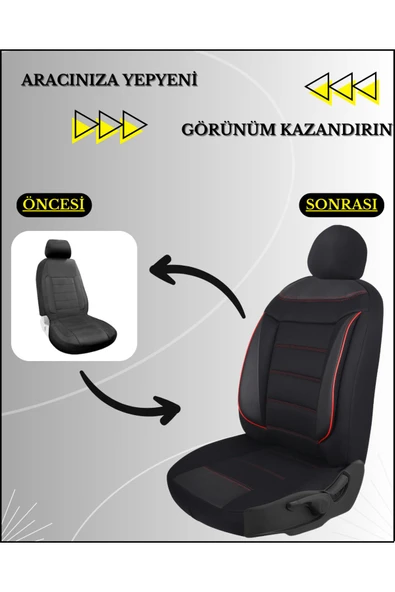 Z&C MAXTECH Kia Sorento Araçlara Uyumlu Tam Takım Özel Tasarım Oto Koltuk Kılıfı Seti AFK174 - 5