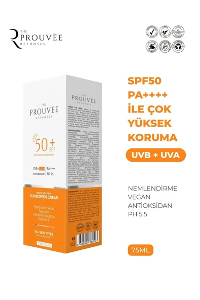 The Prouvee Reponses Sun Spf 50+ | Pa++++ Çok Yüksek Koruyucu Güneş Kremi 75 Ml (vegan) - 6