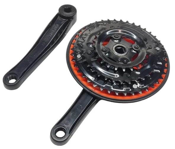 Bisiklet Aynakol Sağ Sol Takım 3 Lü Dişli- 24/34/42T x 170mm Siyah Turuncu Renk - 3