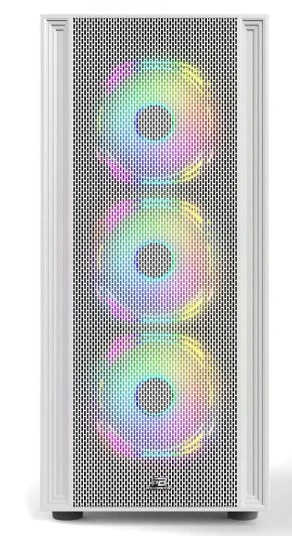 PowerBoost X-12W USB 3.0 Mesh 4 x ARGB Fanlı Beyaz Kasa (PSU Yok)