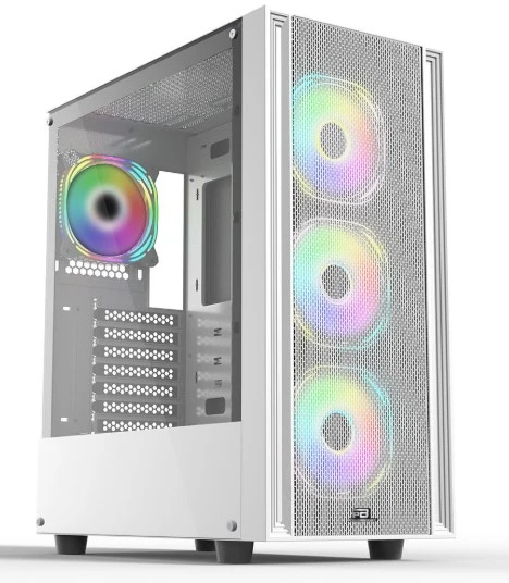 PowerBoost X-12W USB 3.0 Mesh 4 x ARGB Fanlı Beyaz Kasa (PSU Yok) - 3
