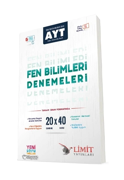 LİMİT YAYINLARI AYT 20'Lİ FEN BİLİMLERİ DENEME ürün görseli