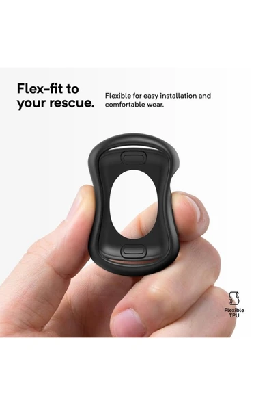 Spigen Caseology Apple Watch 45mm/44mm (Seri 9/8/7/6/SE/SE2/5/4) Kılıf Nero Black - W444-NRO-BK