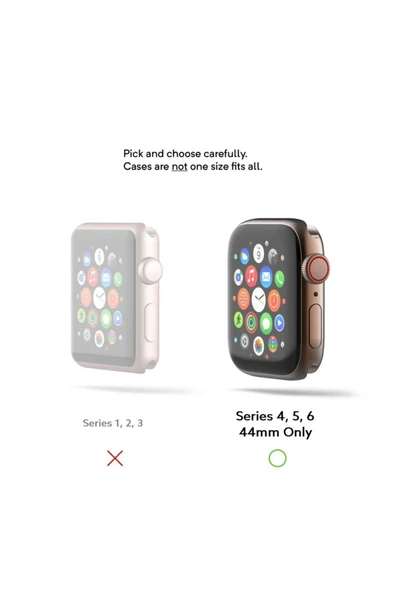 Spigen Caseology Apple Watch 45mm/44mm (Seri 9/8/7/6/SE/SE2/5/4) Kılıf Nero Black - W444-NRO-BK - 2