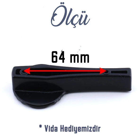 Rinox Siyah Plastik Kulp 10 ADET Düğme Çekmece Mutfak Çocuk Odası Mobilya Dolabı Dolap Kulpu Kulbu - 5