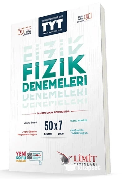 LİMİT YAYINLARI TYT 50'Lİ FİZİK DENEME