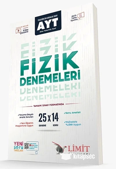 LİMİT YAYINLARI AYT 25'Lİ FİZİK DENEME