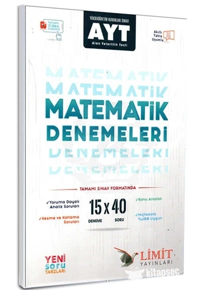 LİMİT YAYINLARI AYT 15'Lİ MATEMATİK DENEME ürün görseli