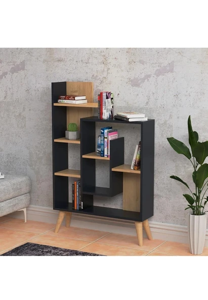 LAGOMOOD NEW SALLY KİTAPLIK ANTRASİT MEŞE