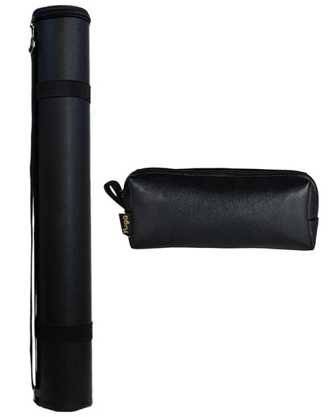 Yuga Suni Deri Proje Tüpü ve Kalem Çantası 2li Set