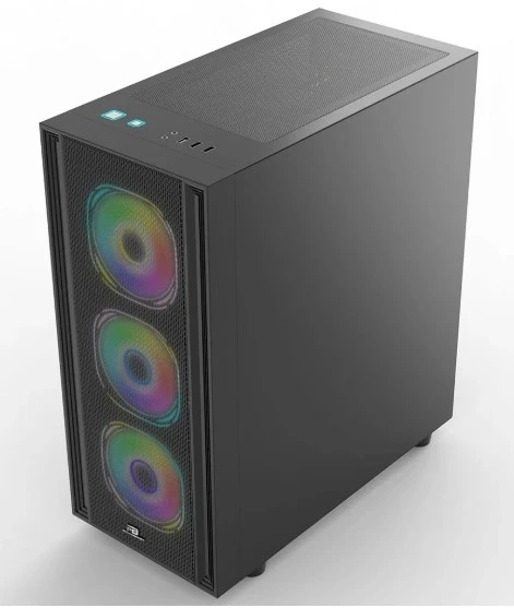 PowerBoost X-12B USB 3.0 Mesh 4 x ARGB Fanlı Siyah Kasa (PSU Yok) - 3