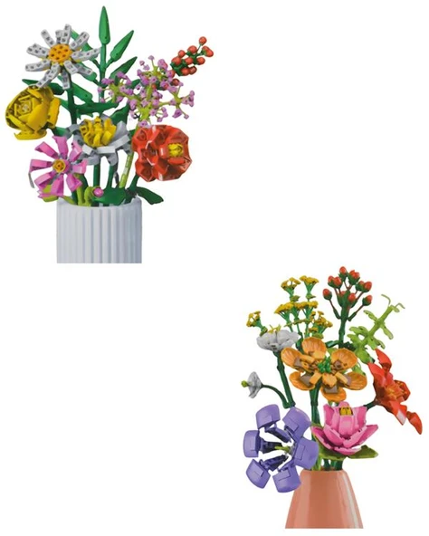 Ctoys Surprise Flower Building Block 2li Set - Resim 3