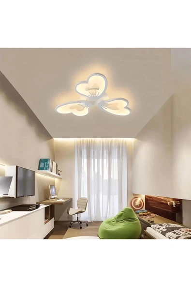 Lampiqa Eva Beyaz Plafonyer Lüks Modern 3'LÜ Günışığı Ledli Avize